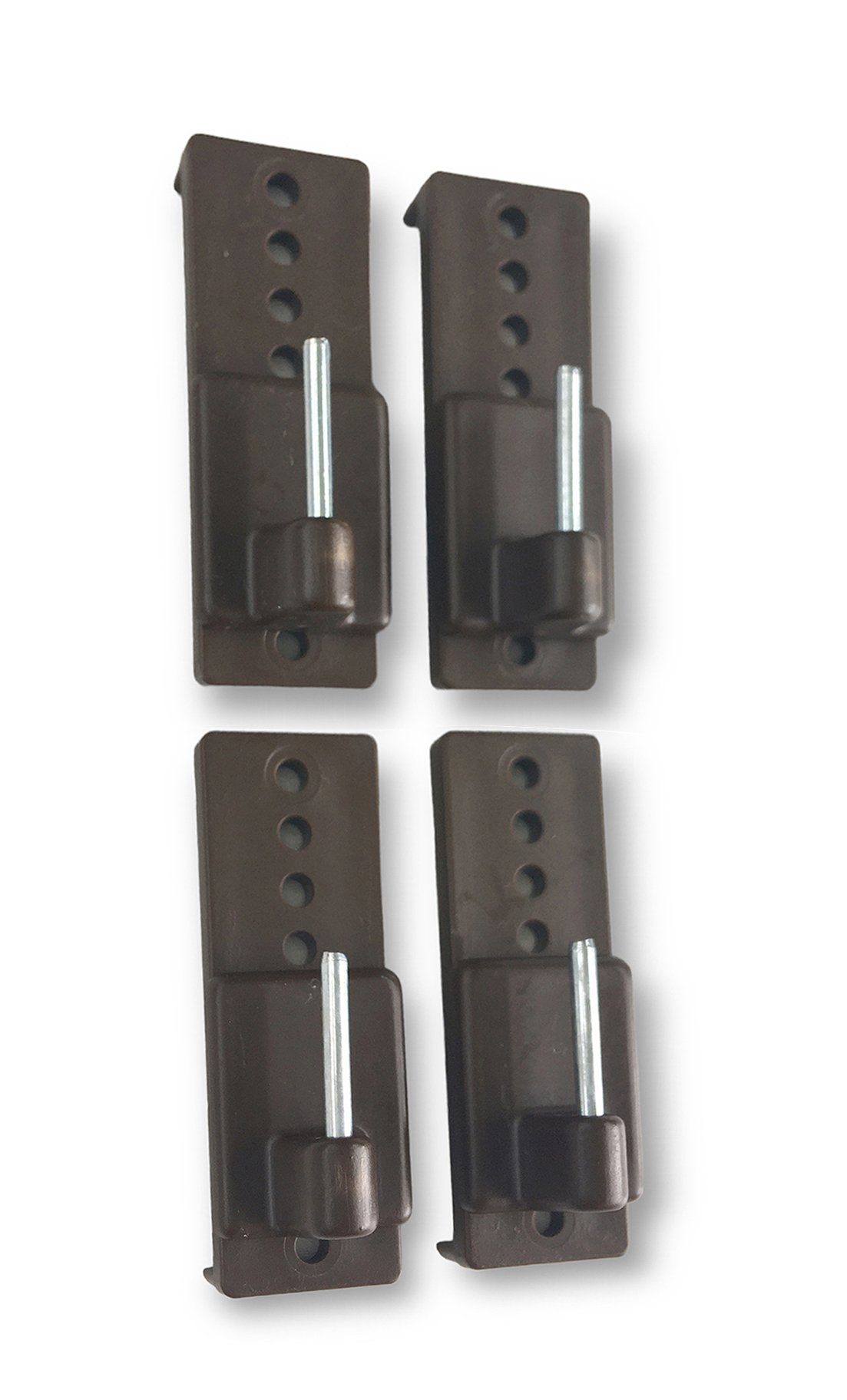 nodeko Gardinenhaken Scheibengardinenhaken mit Lochplatte, für Vitragenstangen, für Spanngardinen, (Set, 4 Stück), verstellbar, selbstklebend