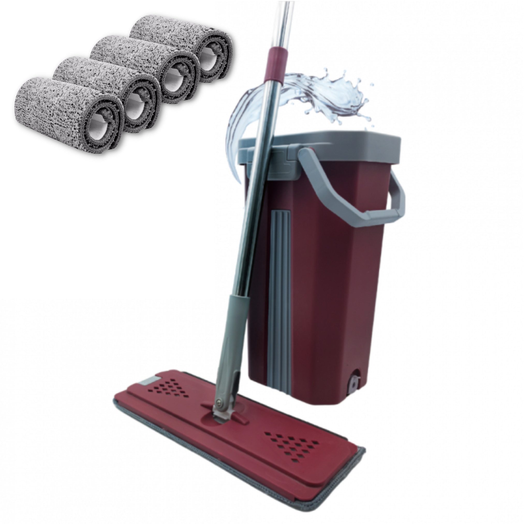Venteo Wischmopp Balai Clean & Dry Mop Дворник-Set, (Spar-Set), selbstreinigendes Wischsystem, Doppelkammereimer, 2,7 Liter