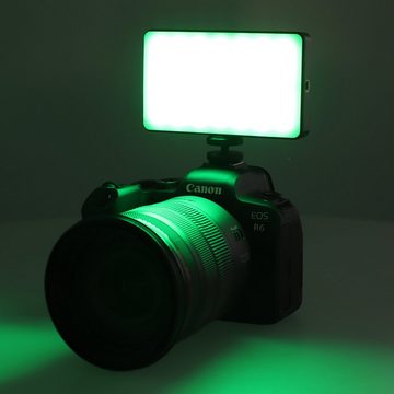 ayex LED Dekolicht vielseitige RGB Videoleuchte 20 Lichteffekte mit Display 3000mAh Akku