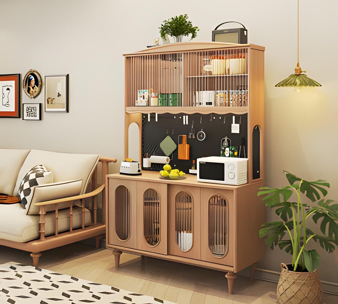 JVmoebel Anrichte Designer Brauner Holz Küchenbuffen Stilvoller Buffetschrank Edle Möbel, Made in Europa