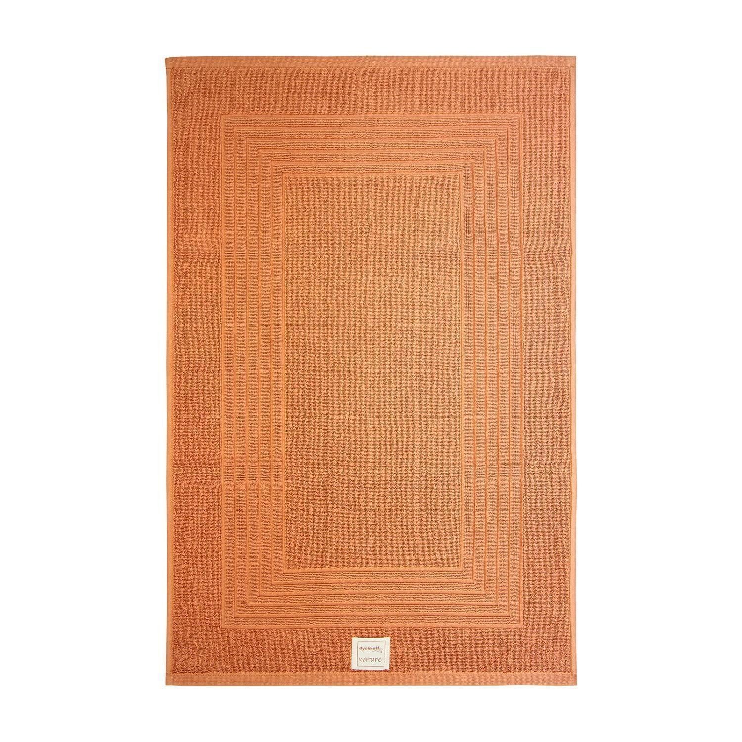 Dyckhoff Badematte NATURE, 50 x 80 cm, Terracotta, Baumwolle, Baumwolle, rechteckig