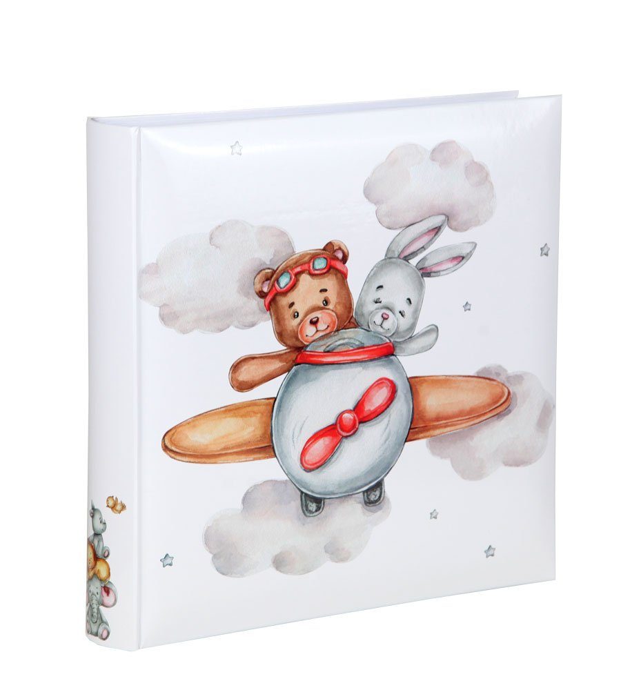 IDEAL TREND Fotoalbum Cat & Bears Fotoalbum 30x30 cm 100 weiße Seiten Baby Kinder Foto Album
