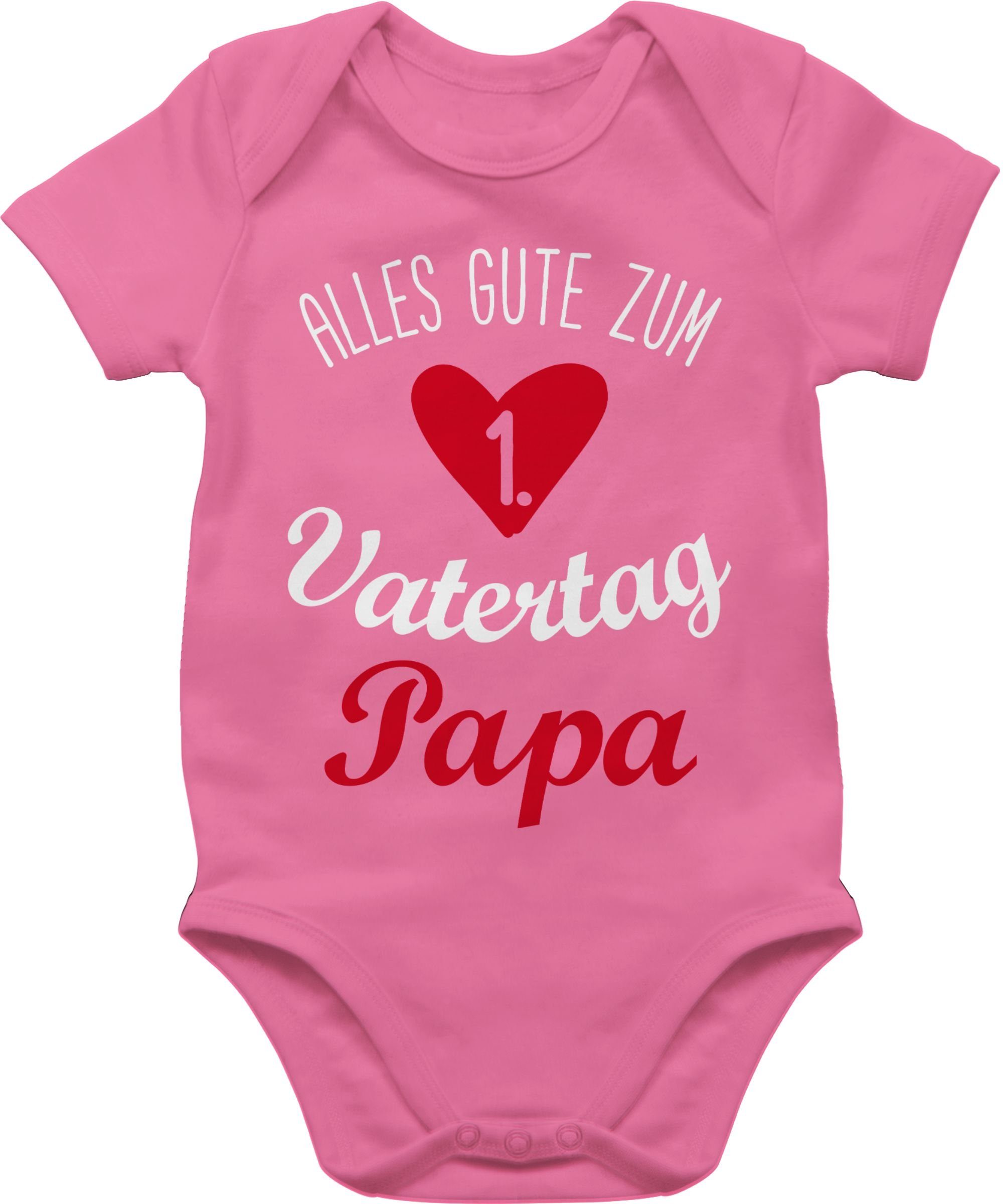 Shirtracer Shirtbody Alles gute zum ersten Vatertag weiß Geschenk Vatertag Baby