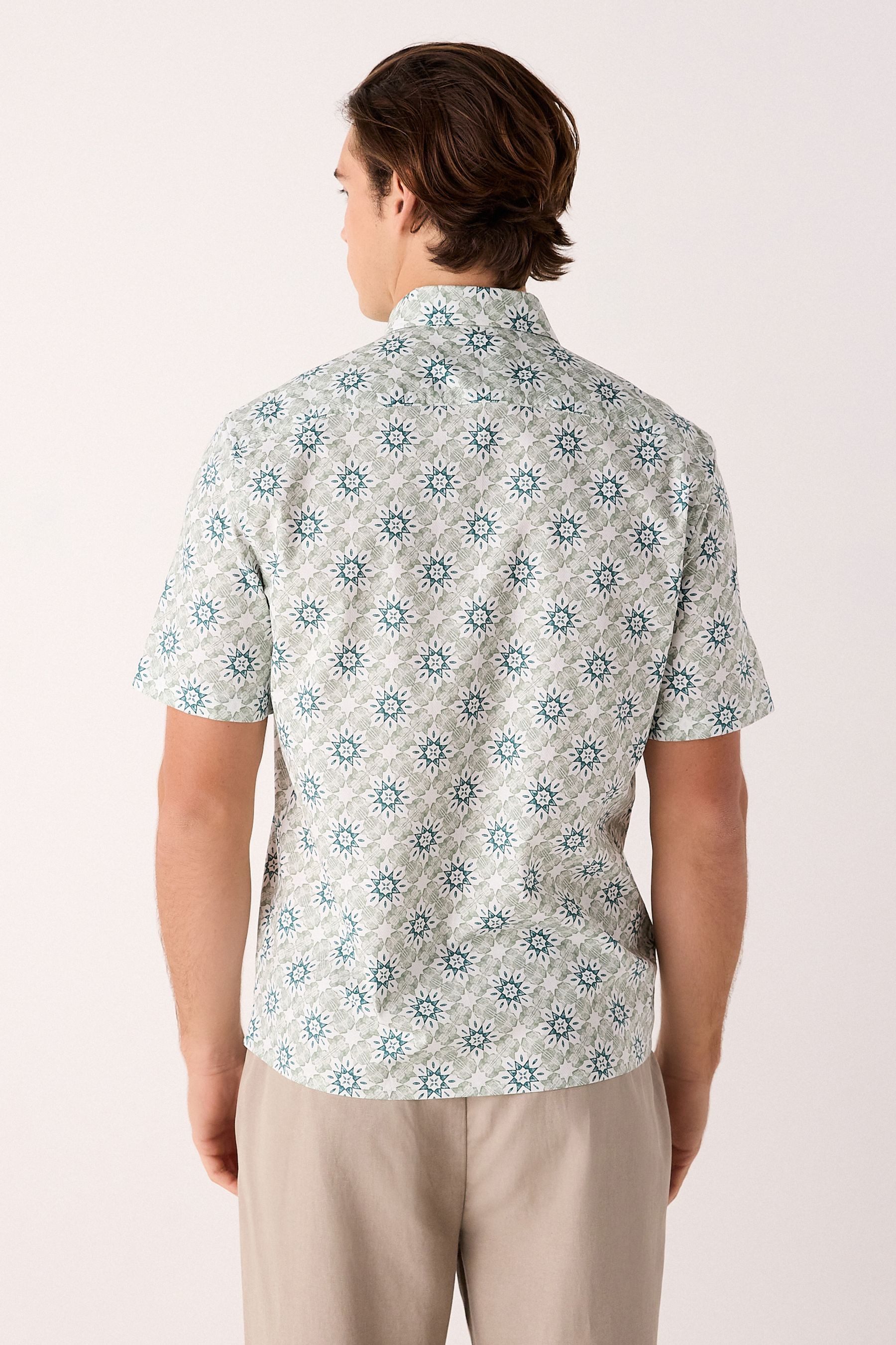 Next Kurzarmhemd Kurzärmeliges Regular Fit Hemd günstig online kaufen
