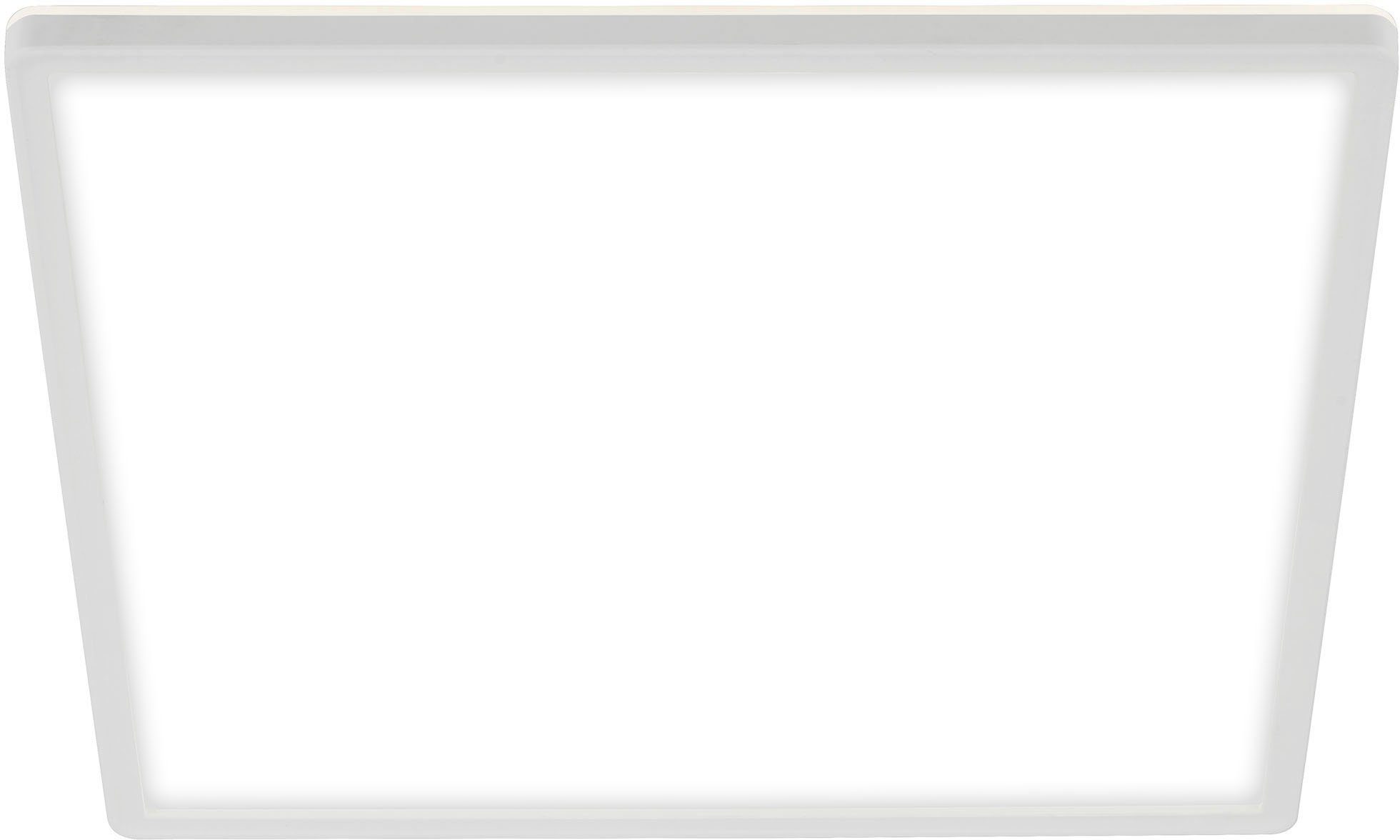 Brilo LED-Deckenleuchte Slim 18 W Eckig Weiß günstig online kaufen