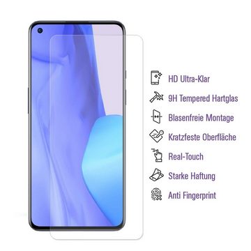 Protectorking Schutzfolie 2x 9H Hartglas für OnePlus 9 Pro FULL CURVED UV Liquid Schutzglas, (2-Stück), Displayschutzglas, Schutzglas Echtglas Tempered 9H Härte HD-KLAR