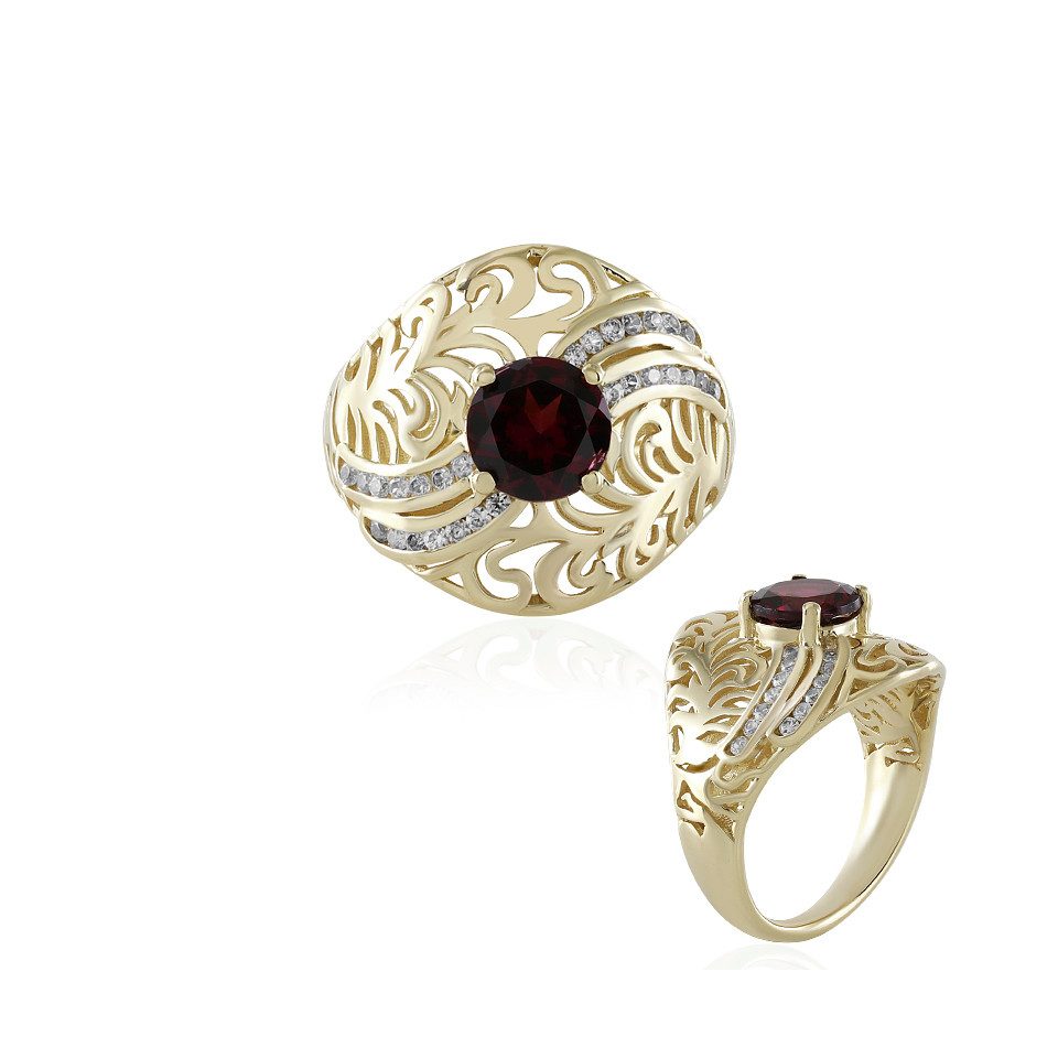 Goldring Madagaskar Rhodolith 375 Gold Ring, 1,77ct