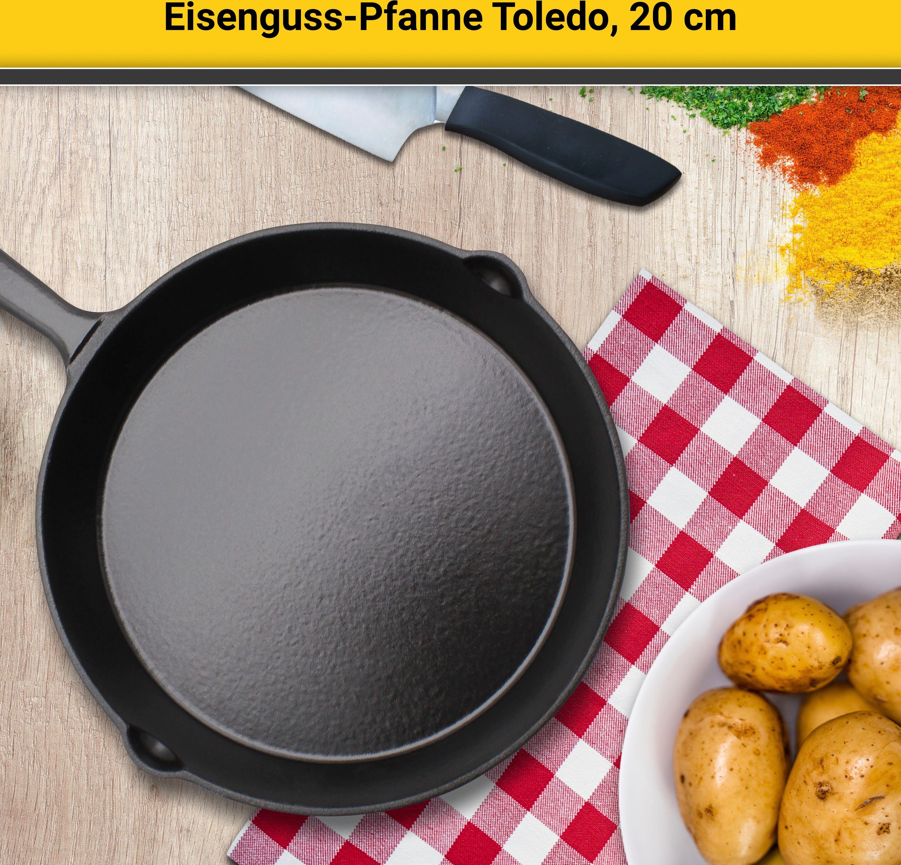 Krüger Bratpfanne Einsenguss Pfanne TOLEDO, Gusseisen (1-tlg), für Induktions-Kochfelder geeignet – Bild 4 von 5