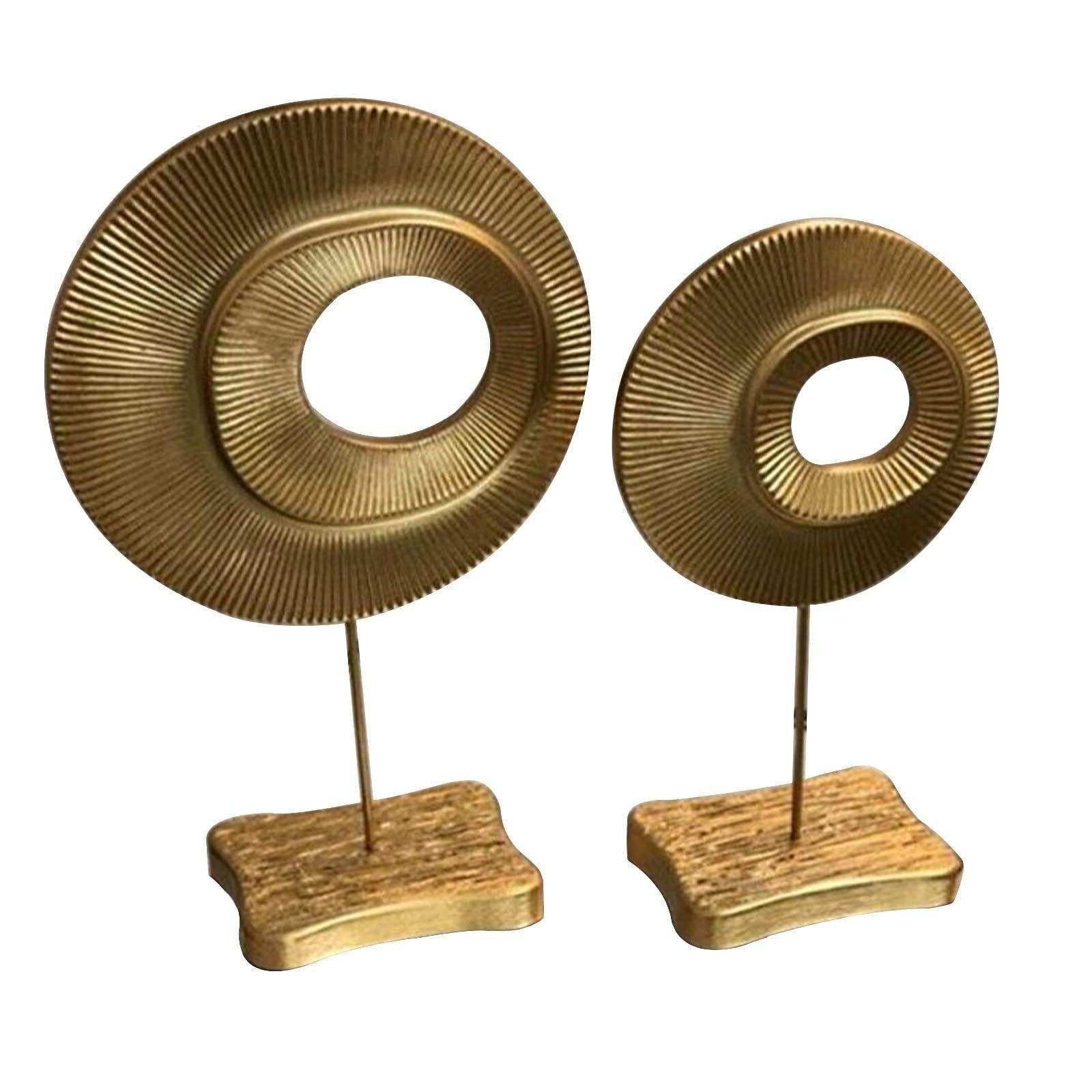 Dekoobjekt Bamyum Deko 2pcs Regal I Pevo I Modern Gold Figur Dekoration