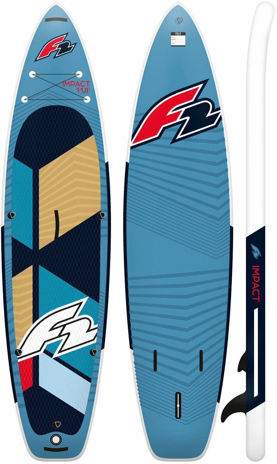 F2 Inflatable SUP-Board Impact turquoise 10,8, (Packung, 5 tlg)