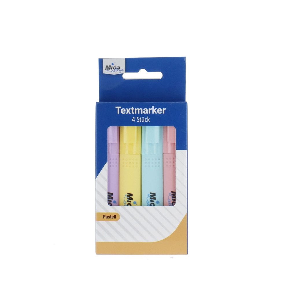 MICA Fineliner 4 Textmarker - Pastellfarben
