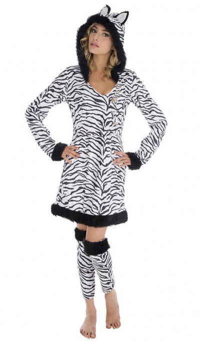 Das Kostümland Kostüm »Zebra Tierkostüm für Damen - Hochwertiges Damenkostüm für Theater, Karneval oder Mottoparty«