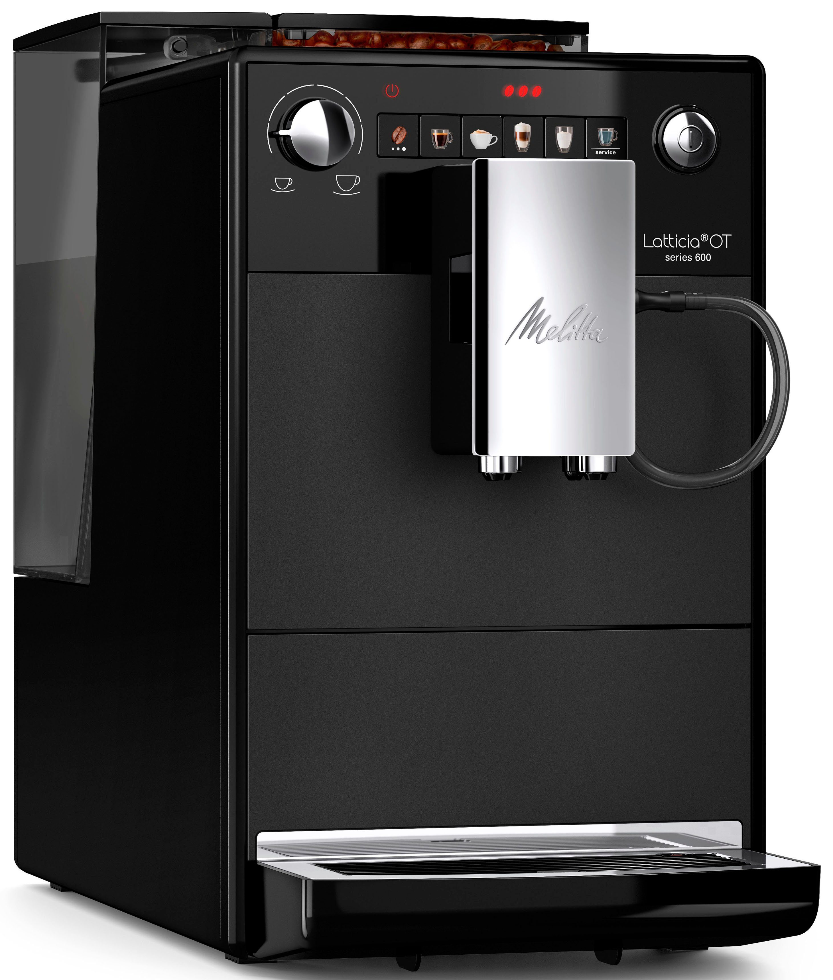 XL aber kompakt, Bohnenbehälter Melitta Latticia® Wassertank schwarz, Kaffeevollautomat & XL Touch F300-100, One