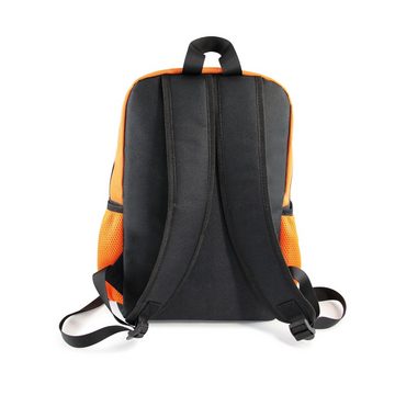 VW Collection by BRISA Kinderrucksack Volkswagen Schulrucksack im VW T1 Bulli Design, kleiner Wanderrucksack in Orange, 15L