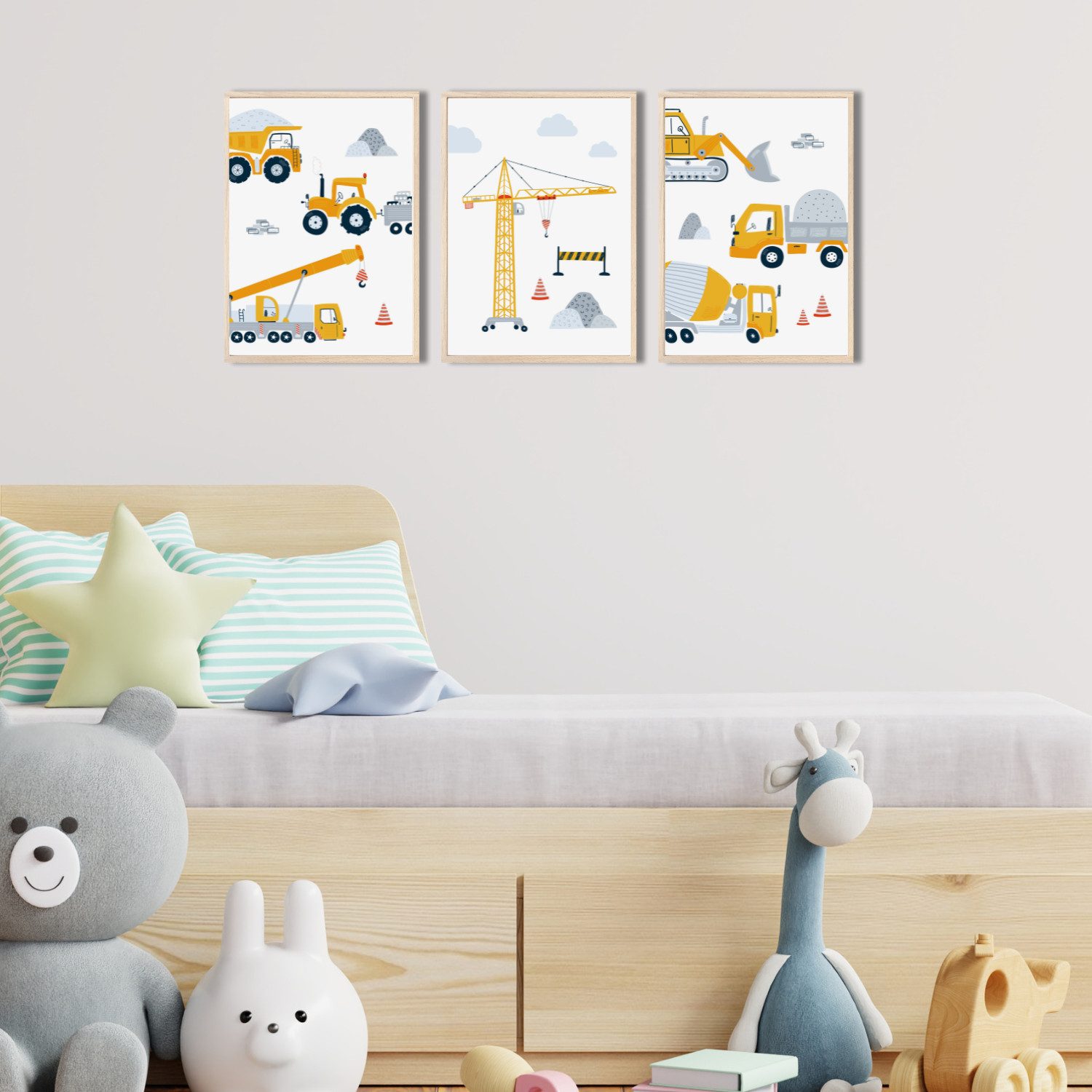 MeinBaby123® Poster Bagger, Bilder Kinderzimmer Deko, günstig online kaufen