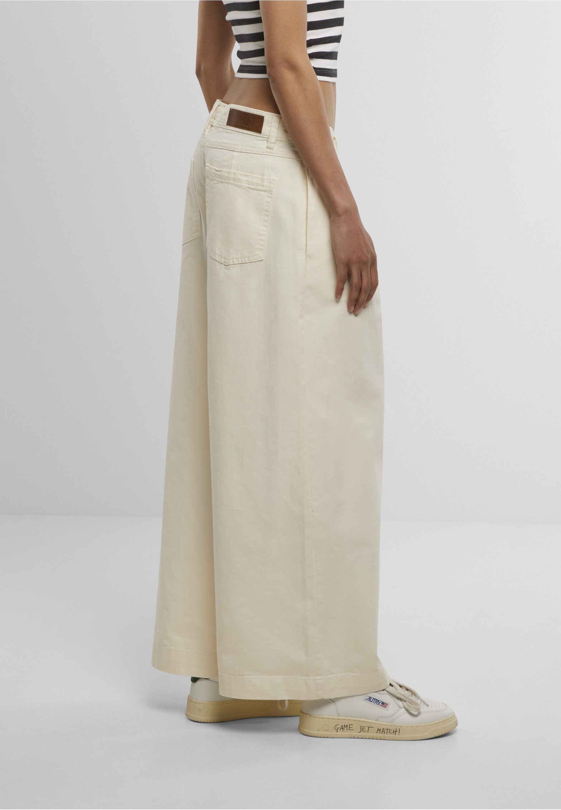 URBAN CLASSICS Bequeme Jeans Urban Classics Ladies Wide Leg Light Denim Pants