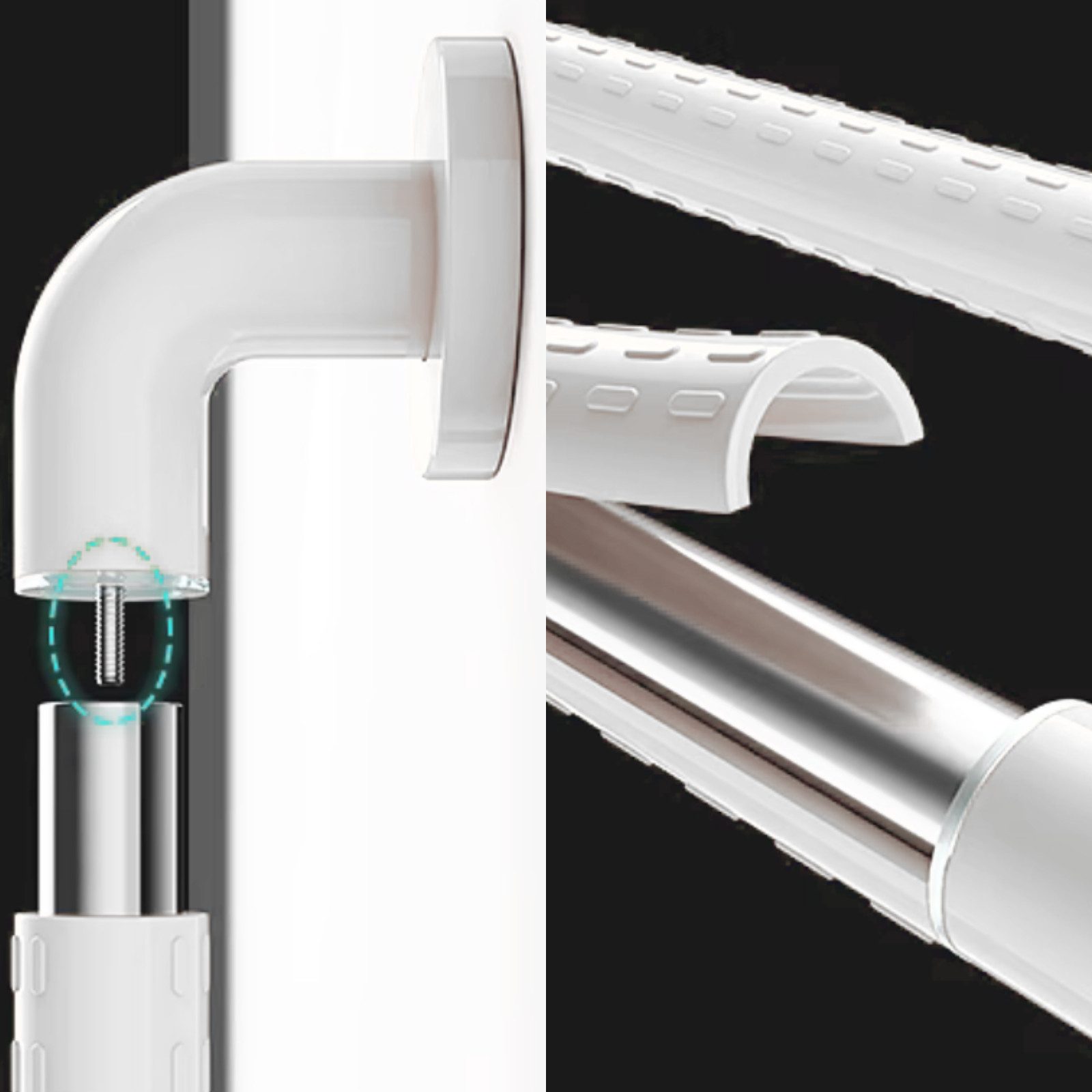 WITEN&NOCK Haltegriff 60cm Dusche Sicherheitsgriff für Senioren Barrierefreies Bad – Bild 4 von 5