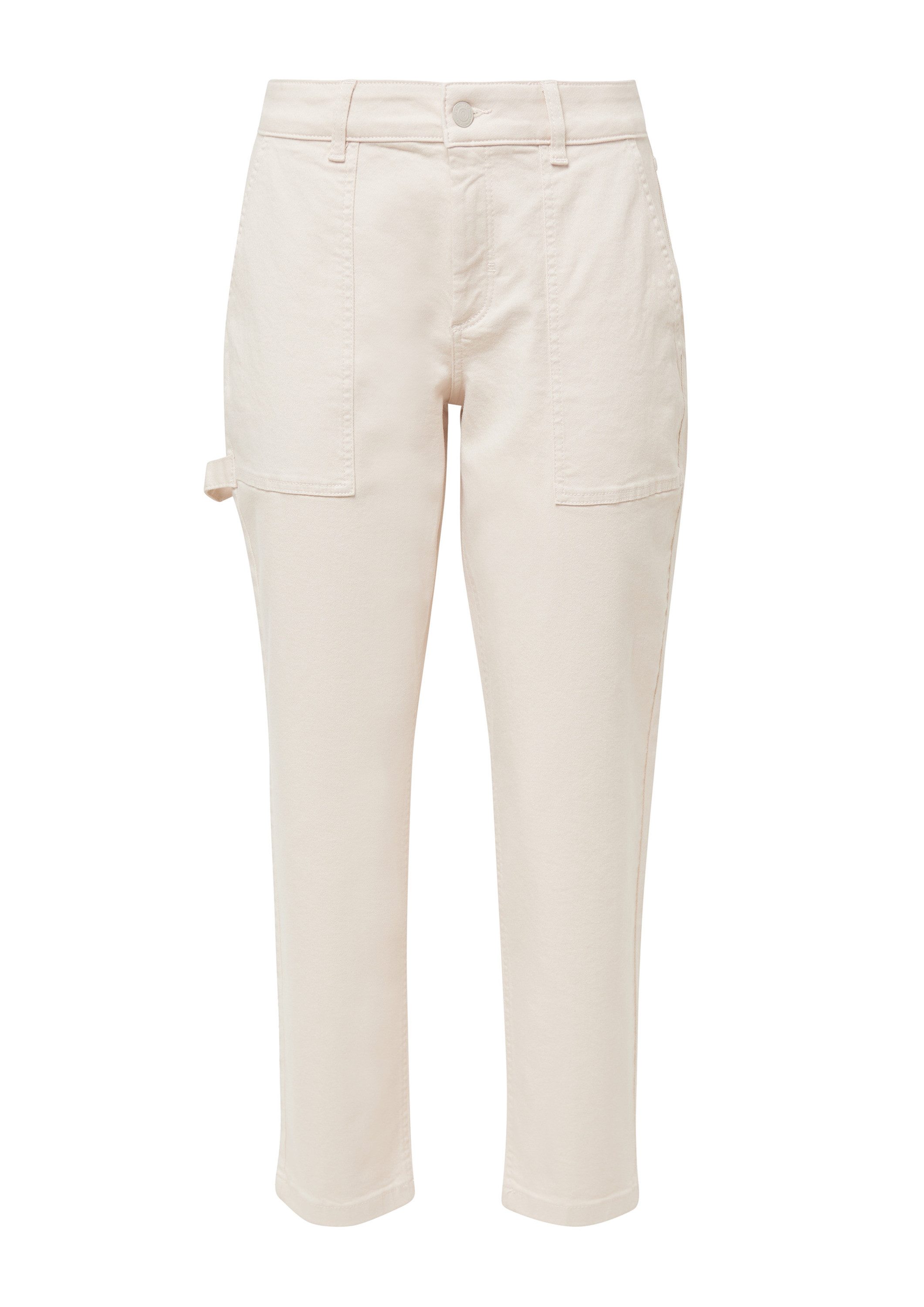 comma Chinos Hose Verkürzte Twill-Hose im Barrel Fit günstig online kaufen