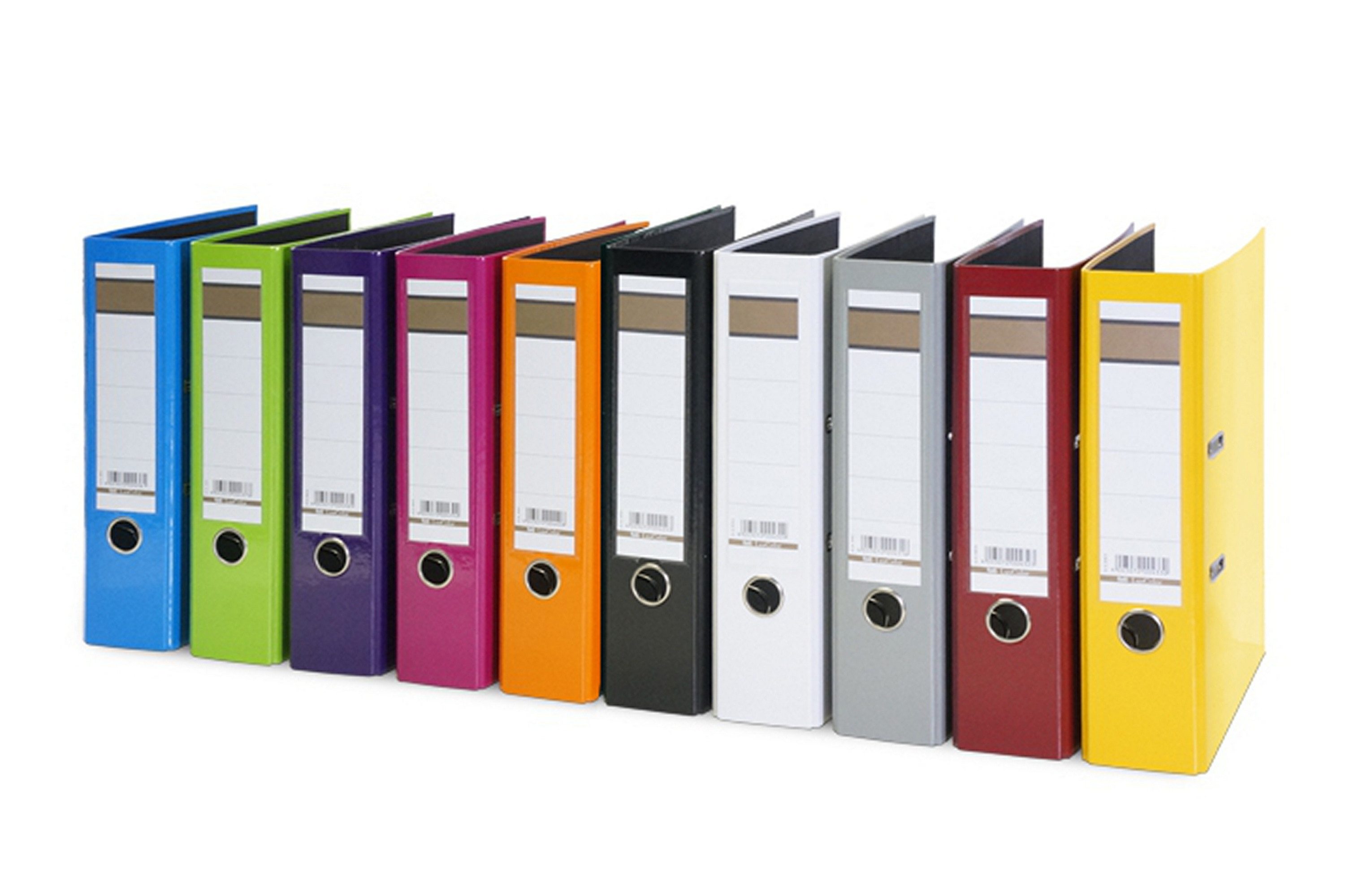 Primus Aktenordner 10x Aktenordner / DIN A4 / 75mm breit / 10 verschiedene Farben