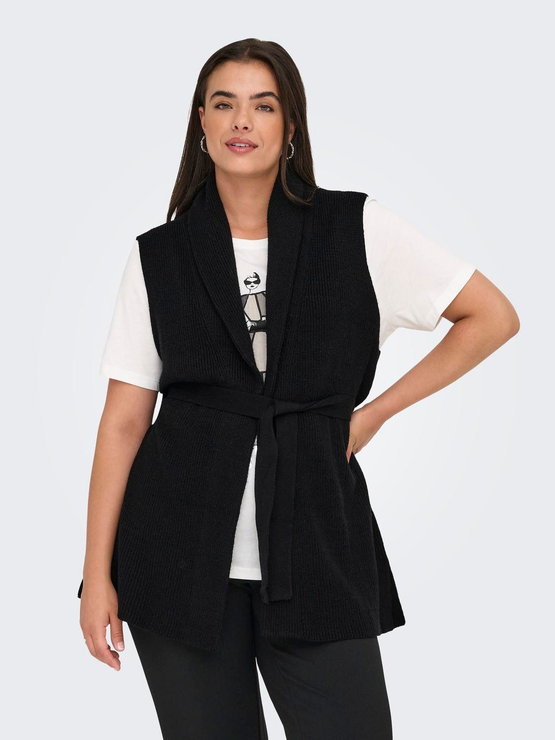 ONLY CARMAKOMA Strickweste CARKATIA SL RIB günstig online kaufen