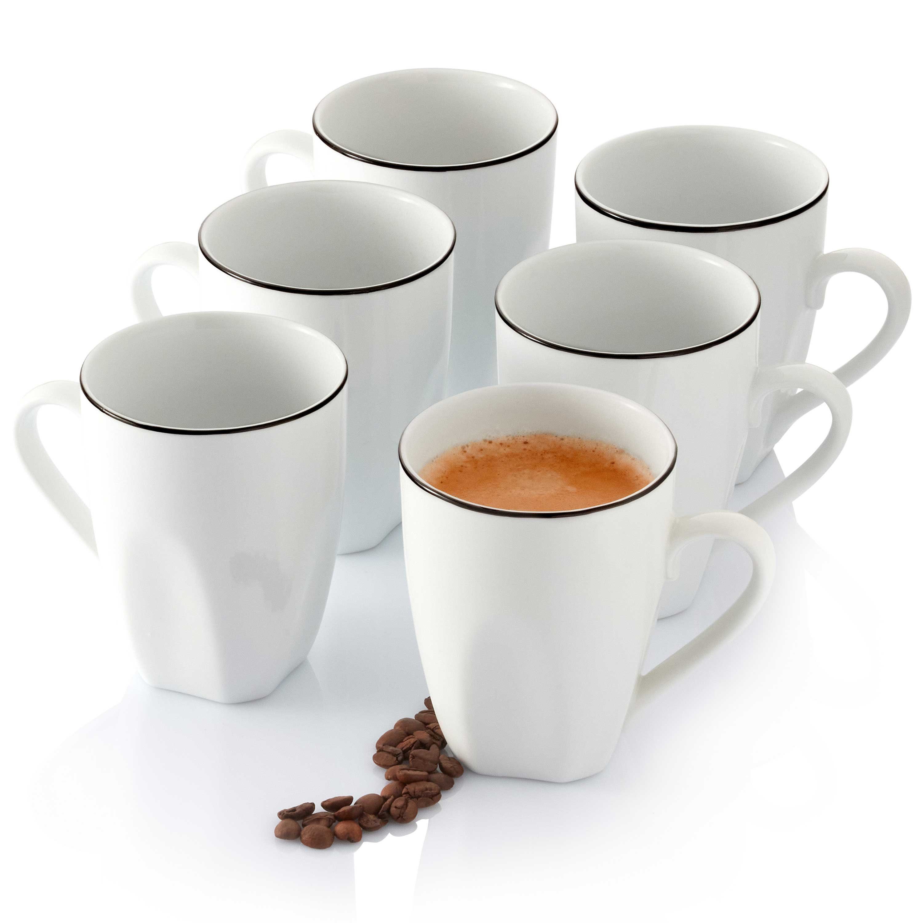 Becher Bilgola Black Rim Kaffeebecher Set