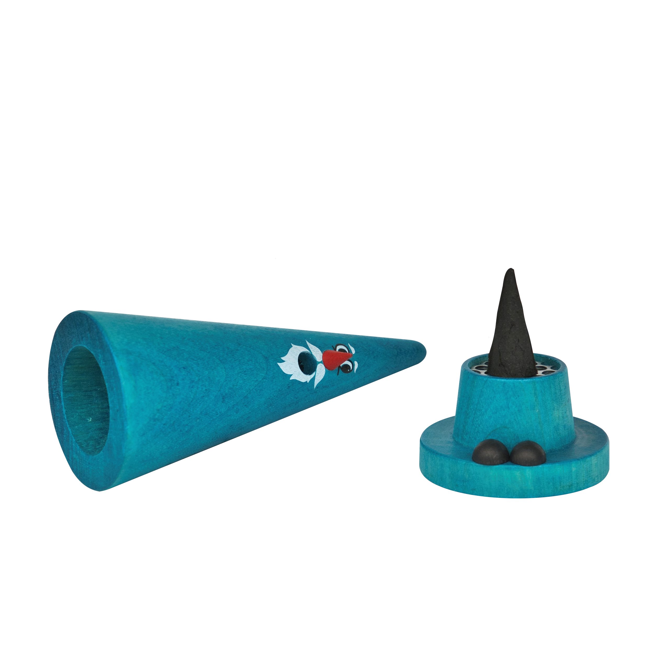 Crottendorfer Räuchermännchen 2057, Waldi Winter (Türkis), Ziegenbeine Räuc günstig online kaufen