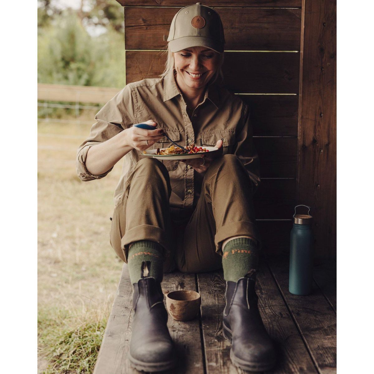 Pinewood Outdoorhose Värnamo Vintage Canvas Women Trouser Funktionale Damenhose mit 4-Wege-Stretch für Alltag und Wanderungen