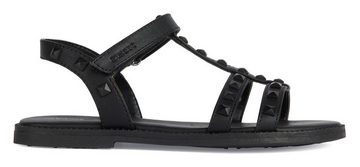 Geox J SANDAL KARLY GIRL Sandale, Sommerschuh, Klettschuh, Sandalette, mit Blütenapplikation