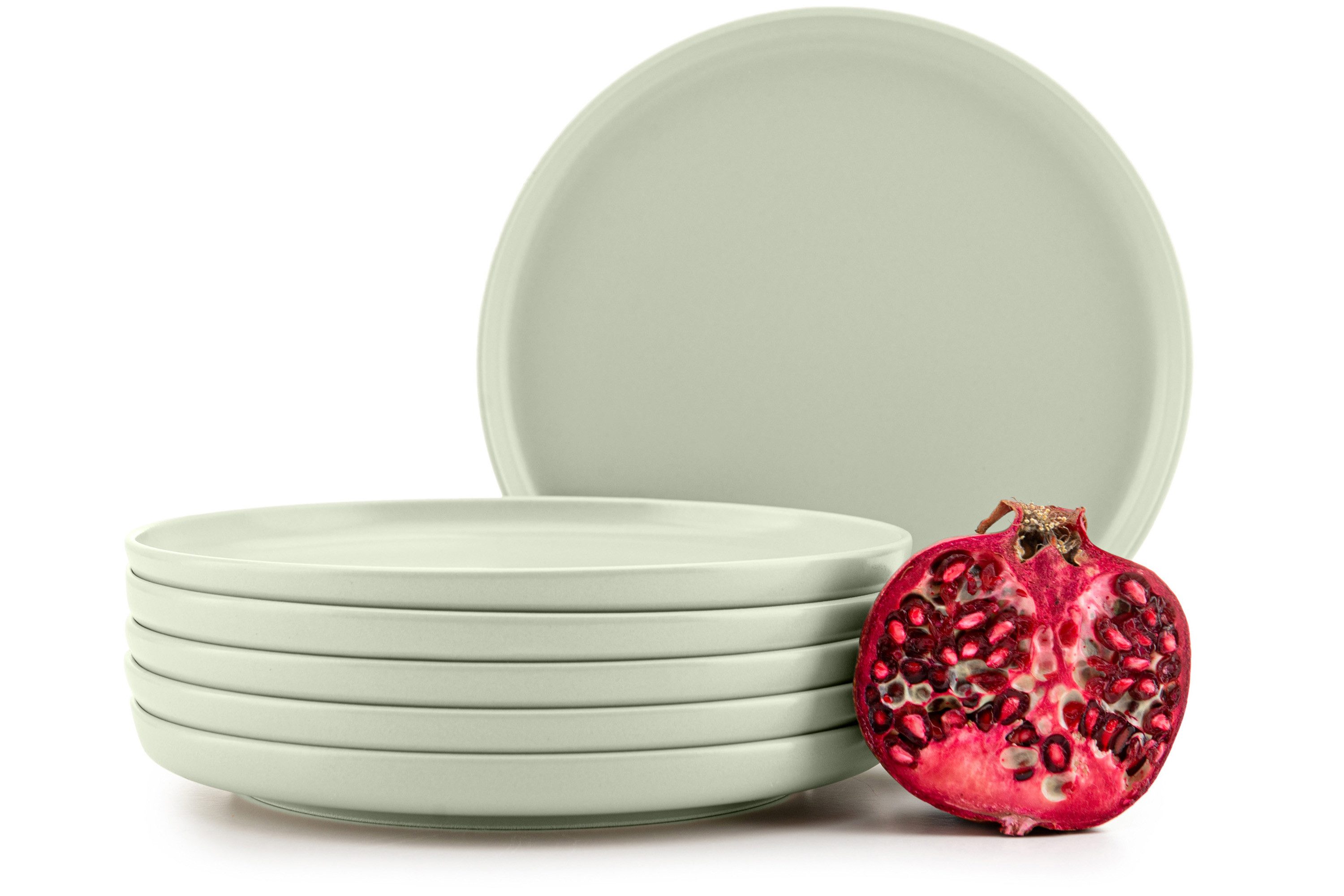 KONSIMO® Тарелки-Set VICTO Tafelservice hergestellt in der EU (6-tlg), 6 Personen, Steingut, spülmaschinengeeignet, mikrowellengeeignet, 6x Dessertteller