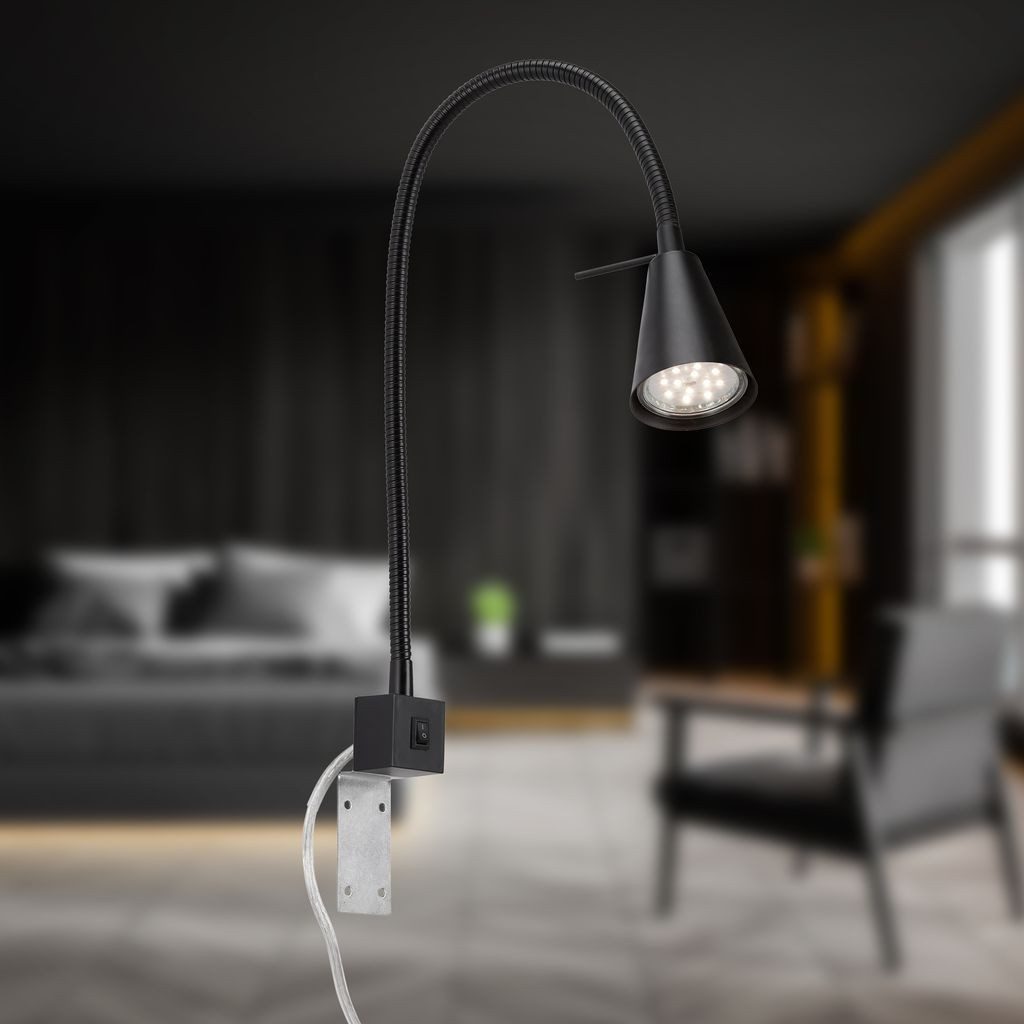 Briloner Leuchten Wandleuchte 2080025B, LED wechselbar, 2700K - Extra-Warmweiß, 2er Set Wandlampen, 40,3x21,7cm, 4,7W, GU10, Innen, Wohnzimmer, Flur