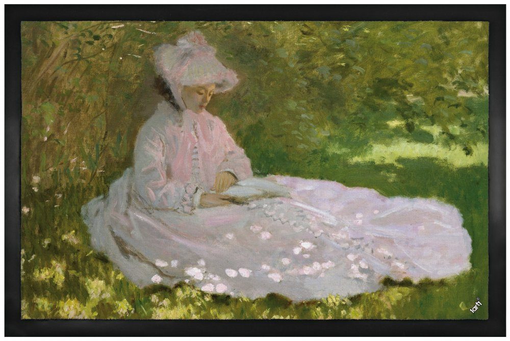 Fußmatte Claude Monet - Frühling, Lesende Frau, 1872, 1art1, Höhe: 5 mm