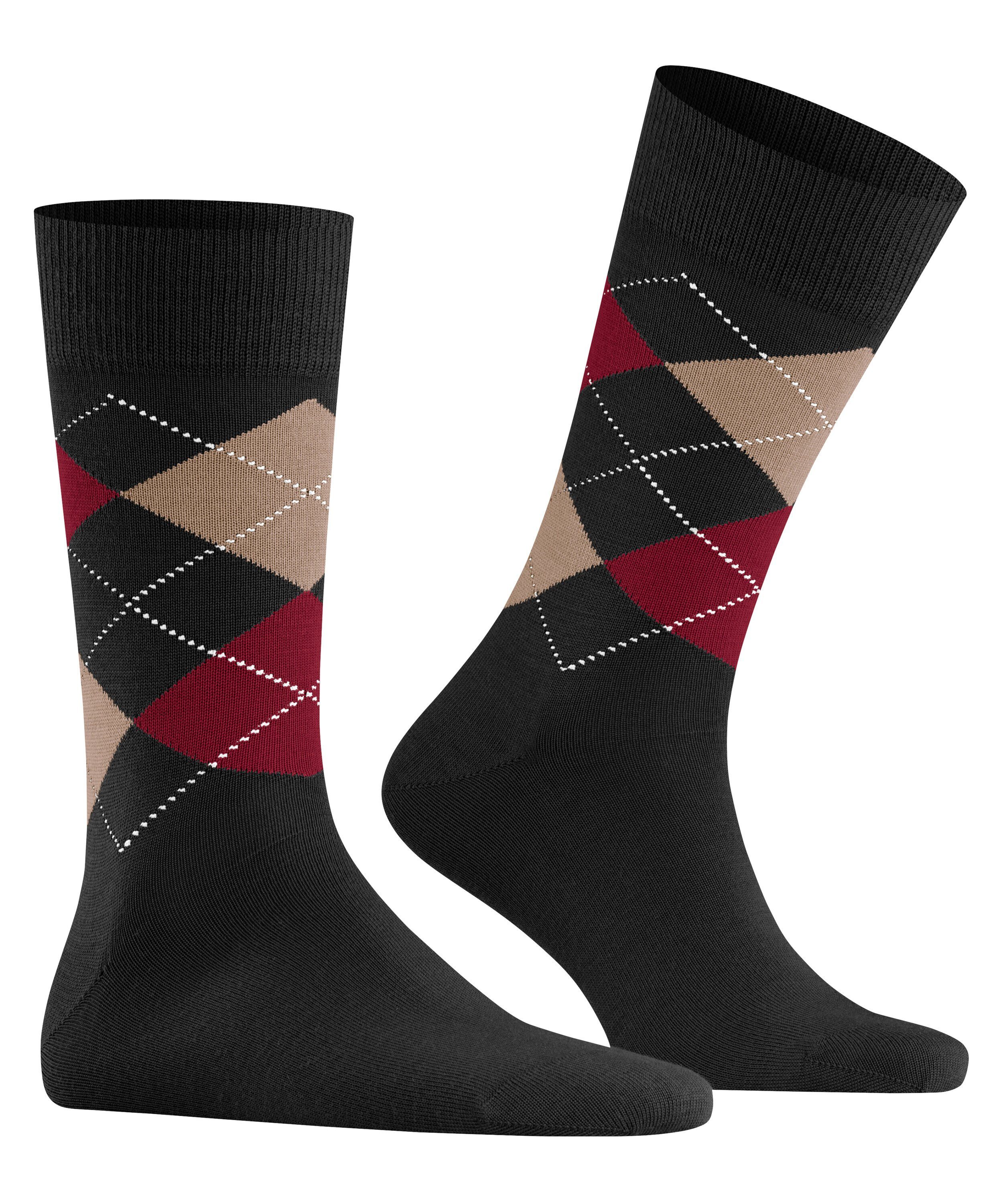 (3036) (1-Paar) black Socken Edinburgh Burlington