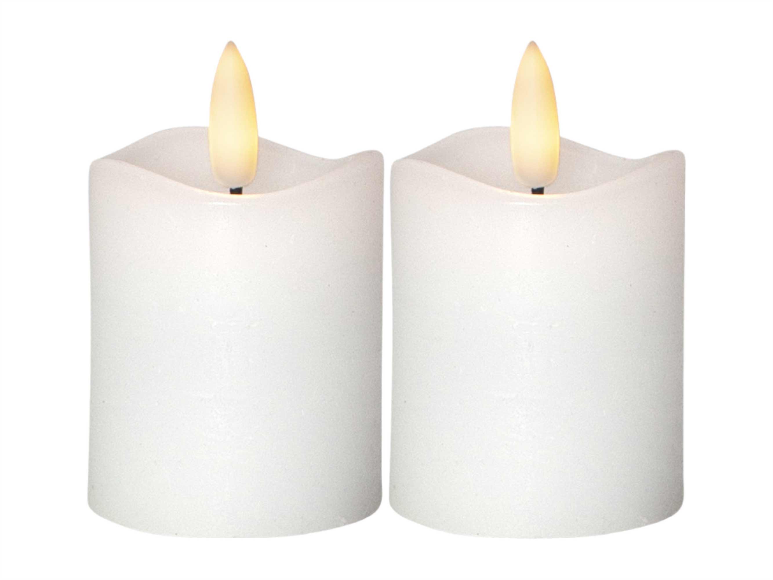 STAR TRADING LED-Kerze Flamme (Set, 2-tlg), weiß 2-er Set 3D Flamme 6/18h T günstig online kaufen