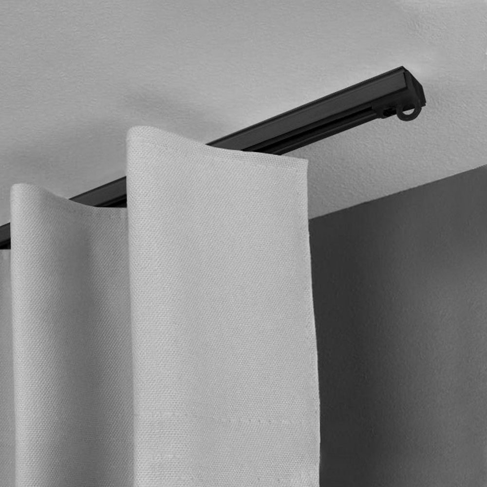SN DECO GROUP Gardinenschiene Objektschiene SL, 1-läufig, Fixmaß, mit Bohren, verschraubt, Aluminium, in versch. Längen und Farben, Aluminium, Innenlauf, Vorhangschiene