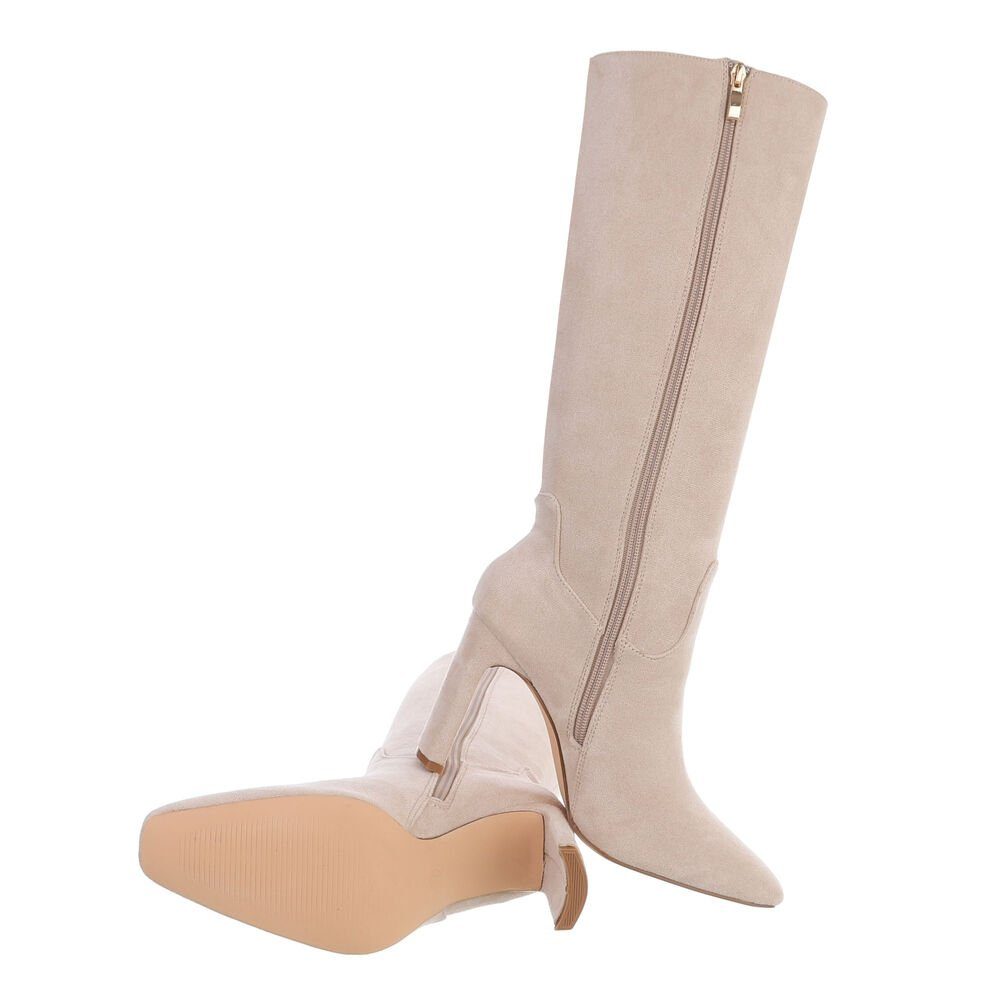 Ital-Design Damen Elegant High-Heel-Stiefel (81441165) Blockabsatz günstig online kaufen