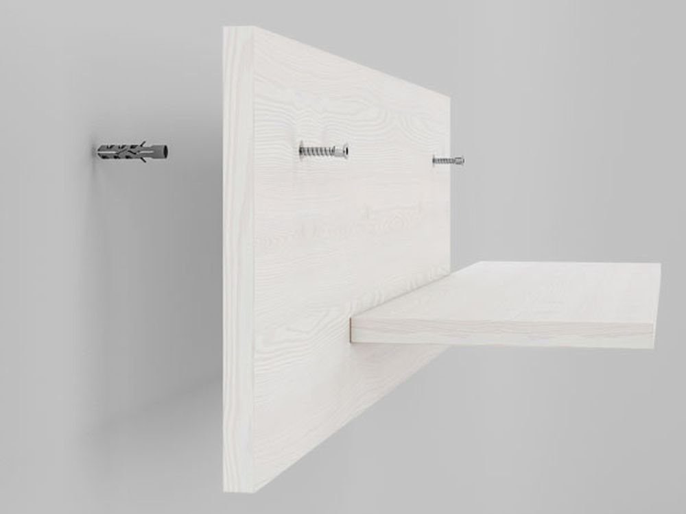 Feldmann-Wohnen Wohnzimmer-Set - 1 Wandregal Couchtisch) 1 Blanco, - 1 Lowboard (Set