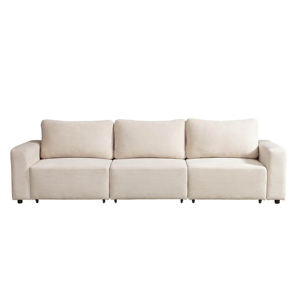 HOME DELUXE Schlafsofa VINA M - 295 x 92 x 85 cm, ausziehbare Liegefläche, inkl. Schlaffunktion, Cordsofa