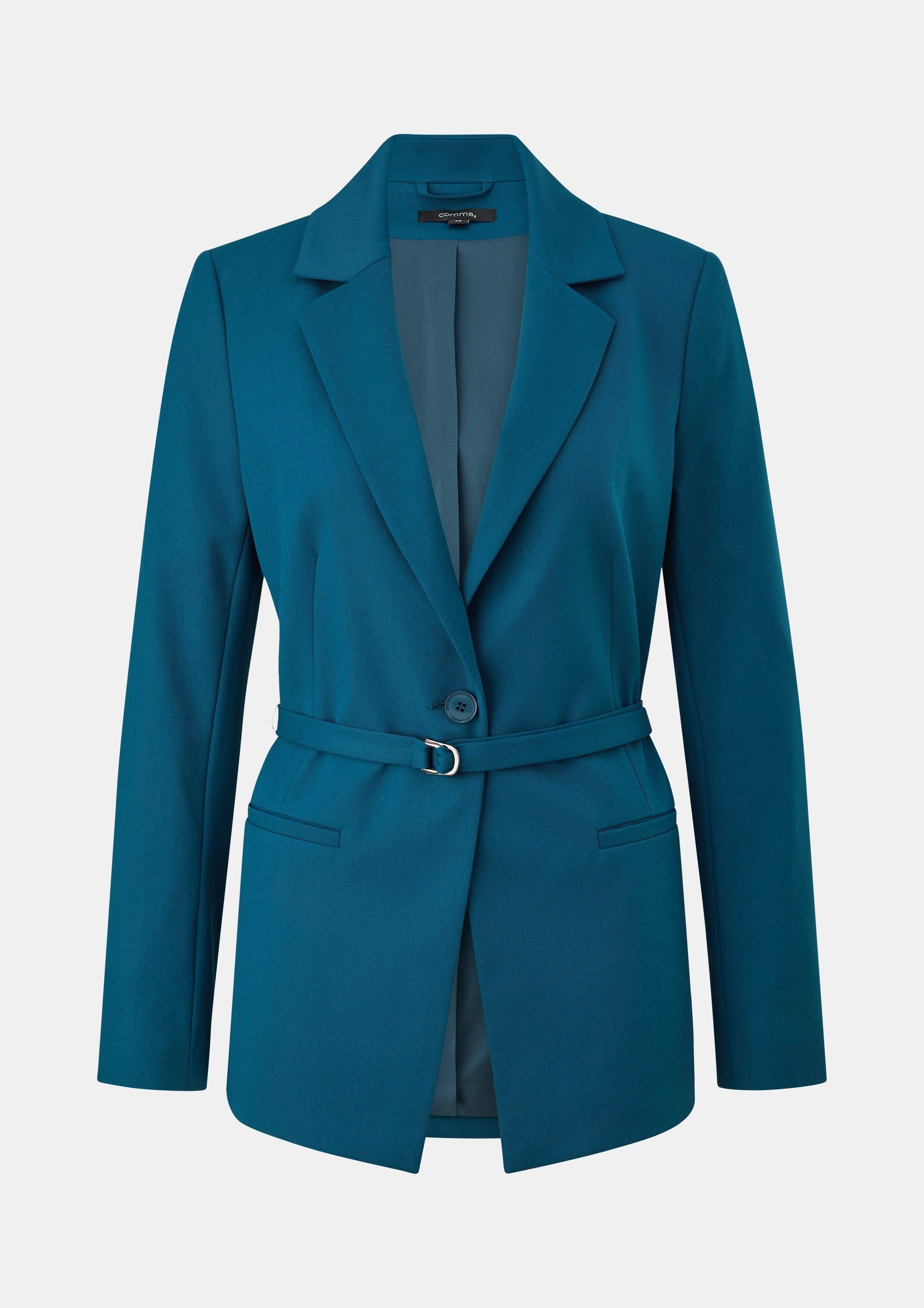 Viskosemix Blusenblazer Comma aus Blazer petrol