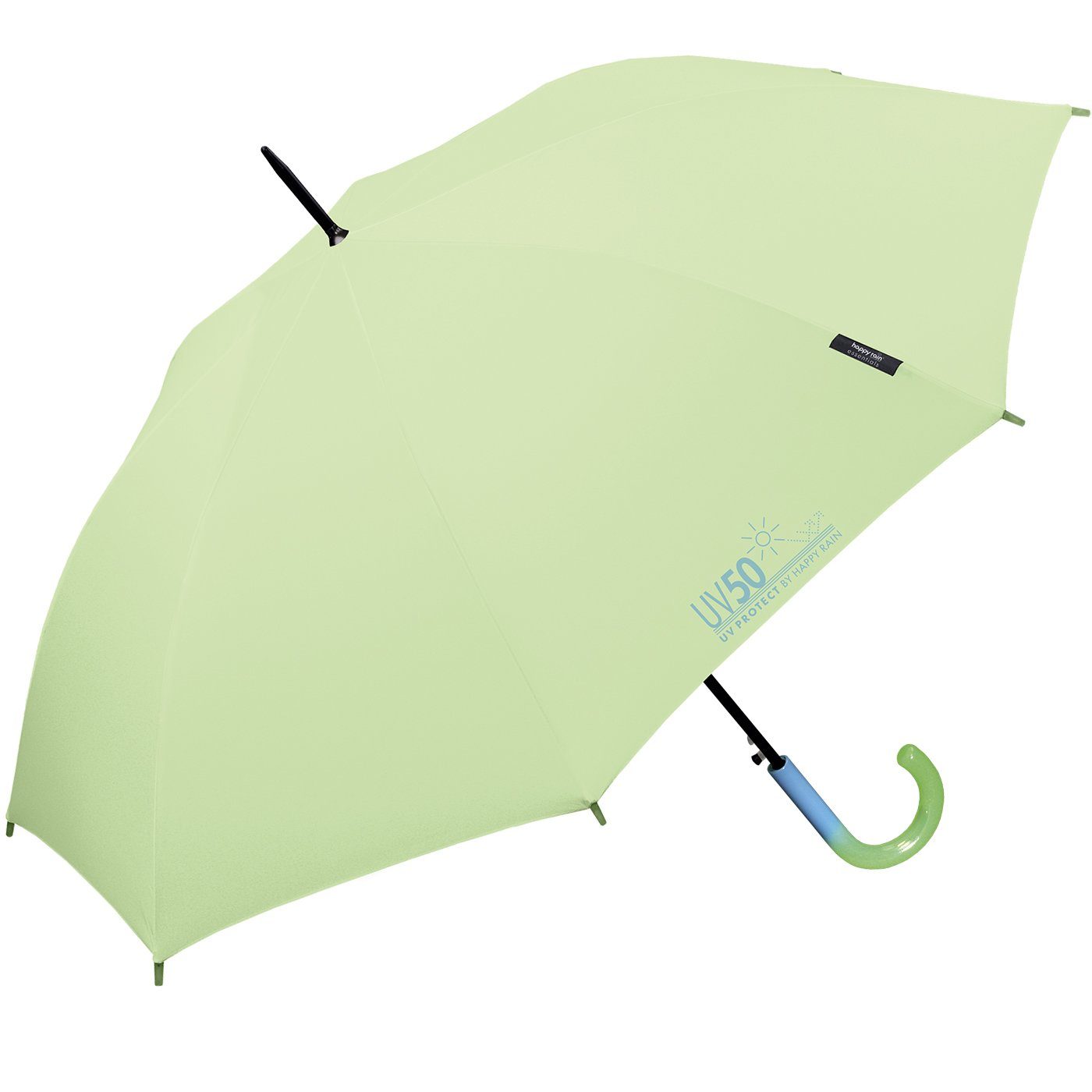 HAPPY RAIN Stockregenschirm UV-Protect UV50 mit Automatik zweifarbiger Grif günstig online kaufen