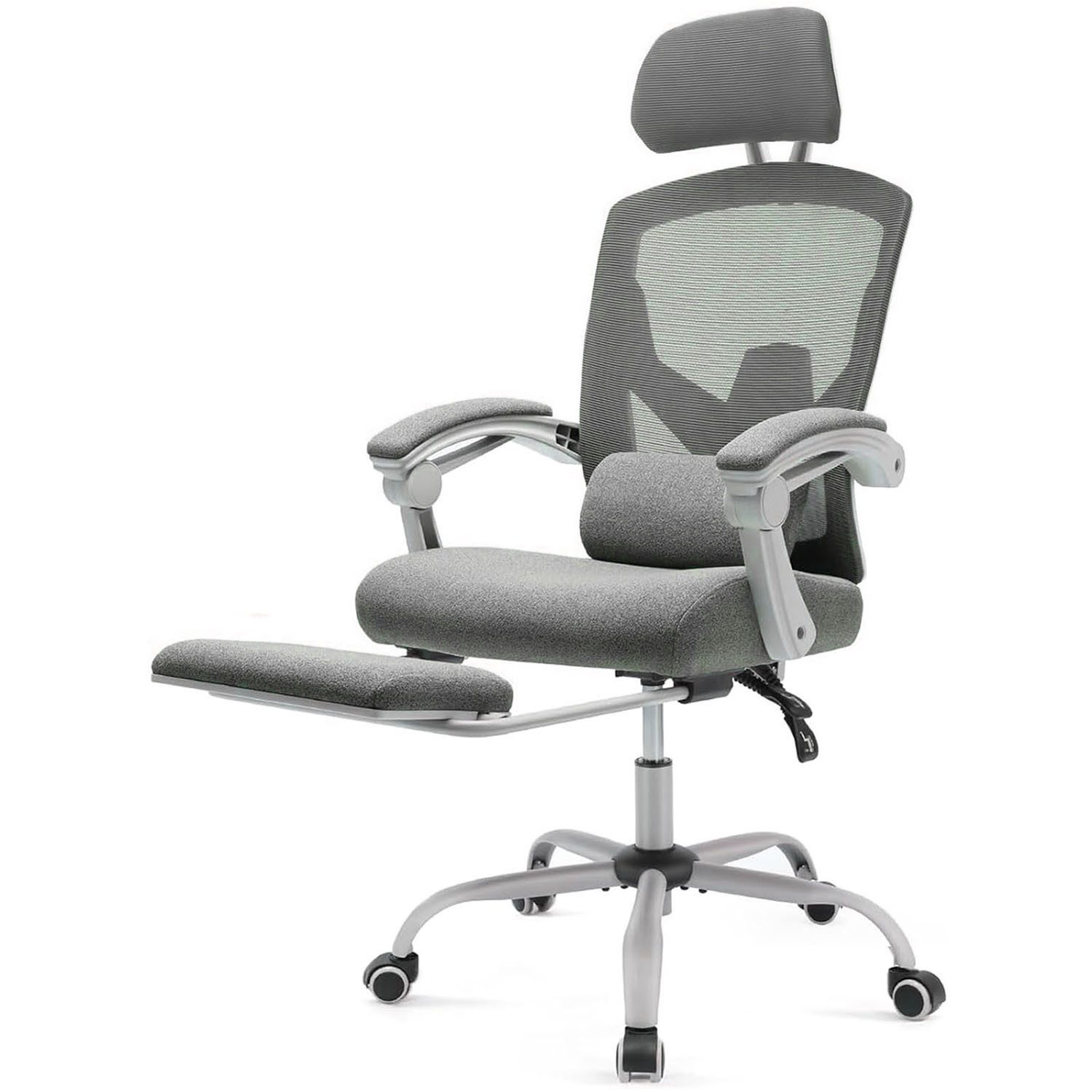 SURFOU Для шефа Bürostuhl Schreibtischstuhl Stuhl Office Chair Drehstuhl Computerstuhl, Verstellbarer Lordosenstütze Armlehne, Höhenverstellung