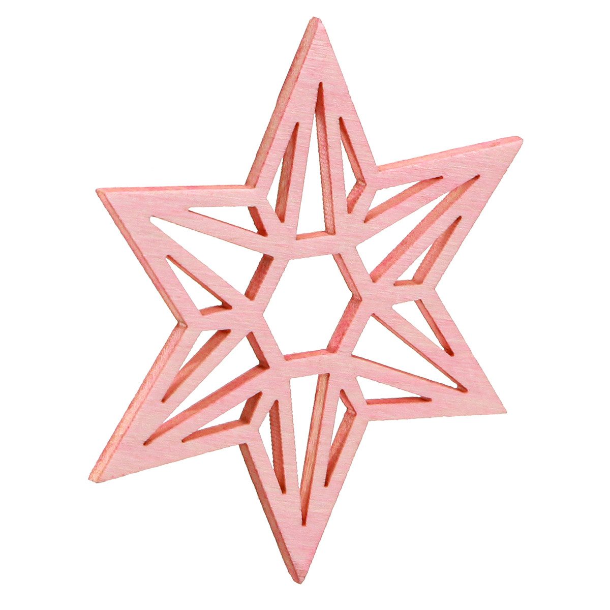 Florists Products Weihnachtsmann Holzsterne Weihnachtsdeko Orange 8cm 16 Stk DIY Kranz Tischdeko, 16 S