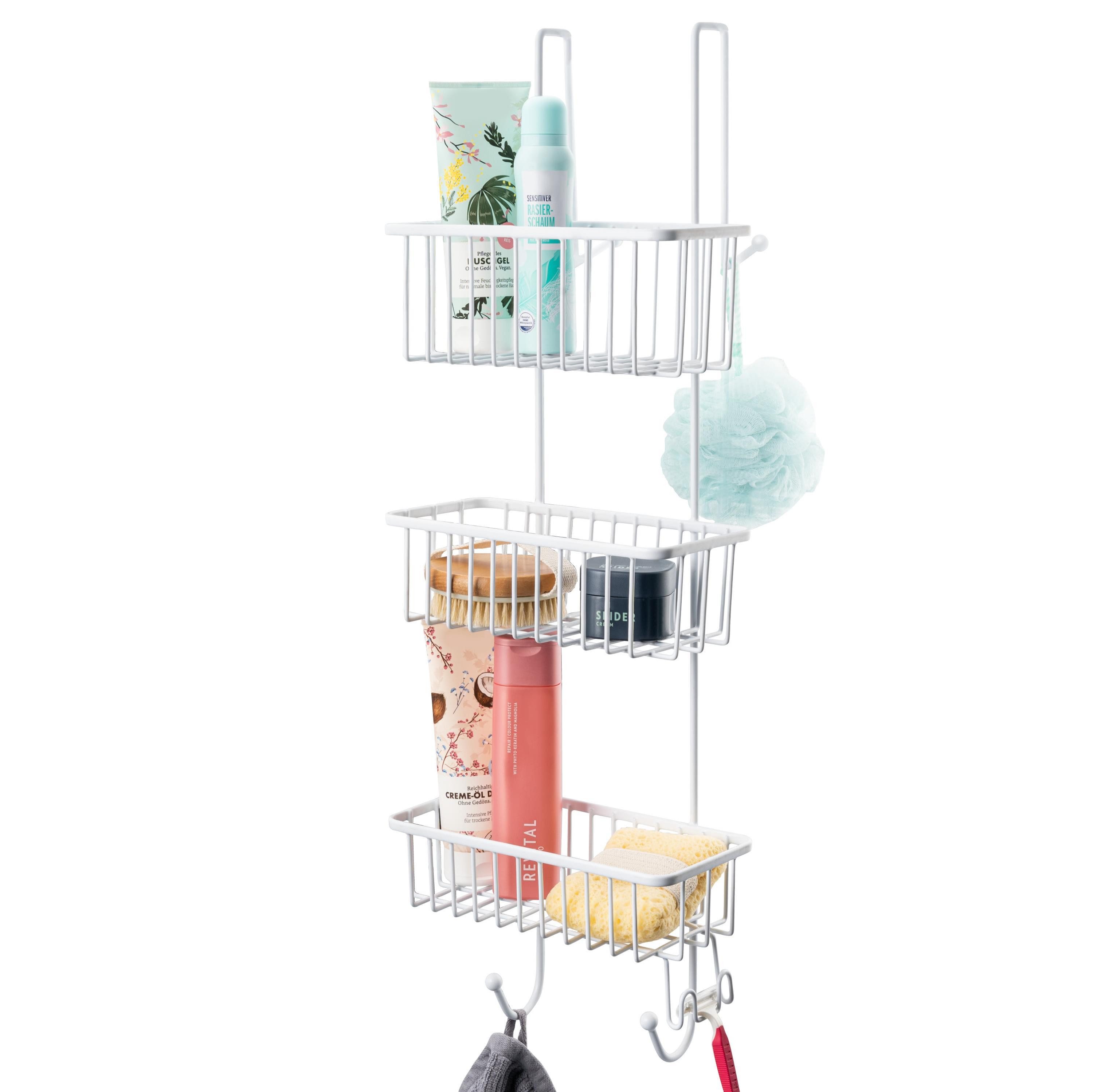 bremermann Duschregal zum Einhängen, 3 Körbe in weiß