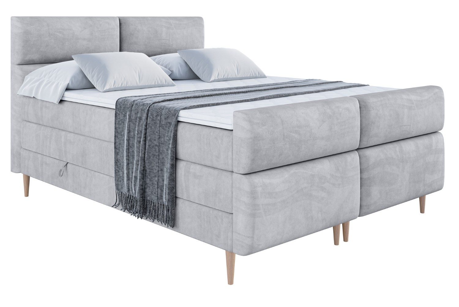 ALTDECOR Boxspringbett BOXI3-F-Z KING (Multipocket-Matratze H4, günstig online kaufen
