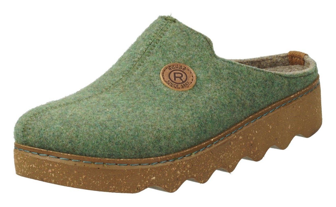 Rohde FOGGIA Pantoffel Hausschuh, Schlappen, Clog, Homeslipper mit Profilsohle