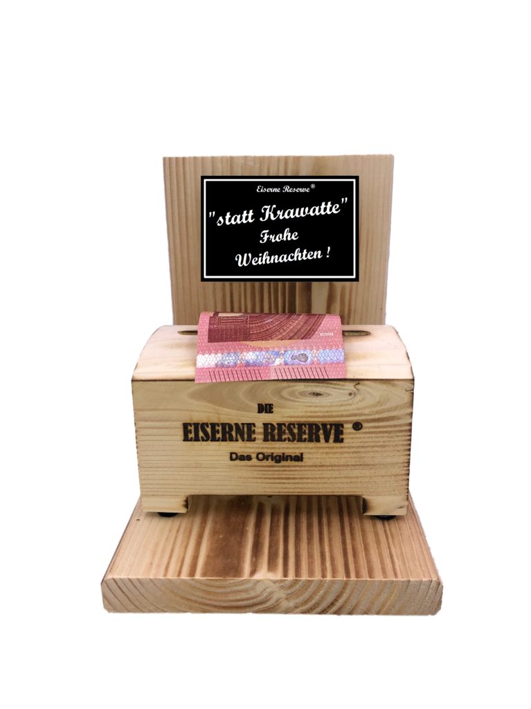 Eiserne Reserve® Geschenkbox »Geldbox Geldgeschenk für Weihnachten -  lustige coole Geschenk für Weihnachten - Geschenk für Mama Papa Bruder  Schwester - Geld verschenken - Geld verpacken«