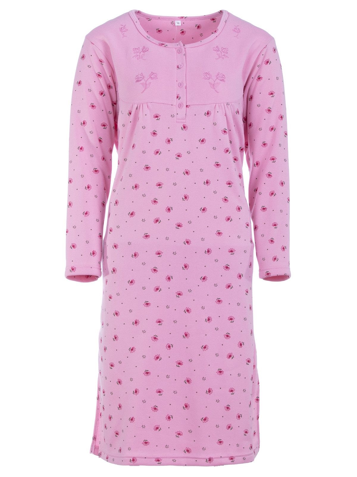 Lucky Nachthemd Thermo Nachthemd - Herzchen mit Blüten