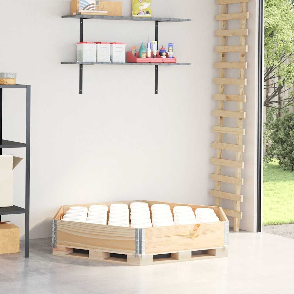 vidaXL Blumentopf Paletten-Aufsatzrahmen Hexagon 160x160 cm Massivholz Kiefer (1 St)