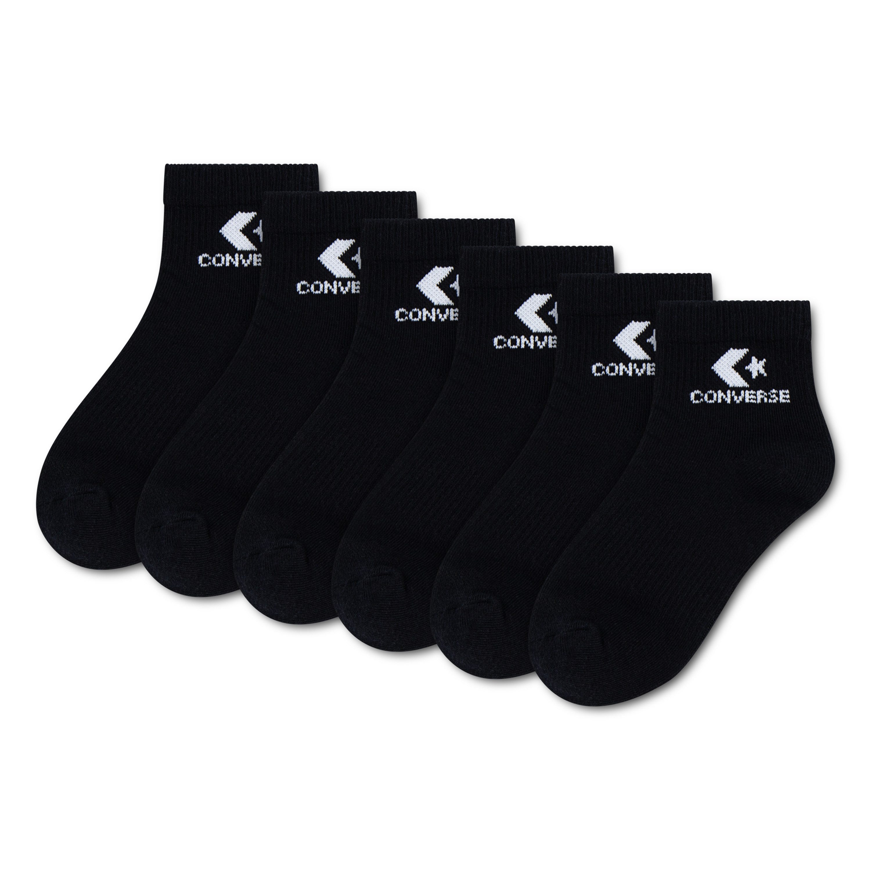 Converse Socken CHU 3PK LIGHTWEIGHT COTTON QTR (3-Paar) Dreierpack, aus Baumwolle, Polyester und Elasthan