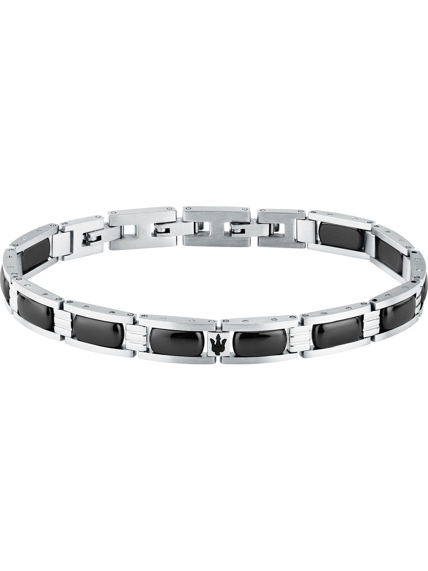 MASERATI Edelstahlarmband Maserati Herren-Armband Stahl, Keramik