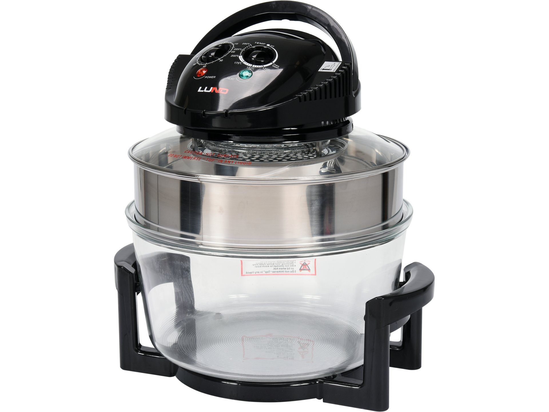 Lund Schongarer KOMBIWAR HALOGENOWY 17L CZARNY, 1400 W, Halogen-Kombi-Ofen 17 l Schwarz mit Zubehör